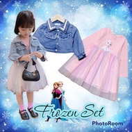 Frozen Kid Set / Dress Kidswear  / HM ispired Baju Budak