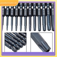 [GRKN]1pc 50mm Blue Magnetic Torx Screwdriver Bits Set Electric Screwdriver T5-T40