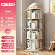 ST/💚Rotating Bookshelf360Student Storage Picture Book Shelf Wall-Mounted Household Multi-Layer Simple Floor Shelf Narrow