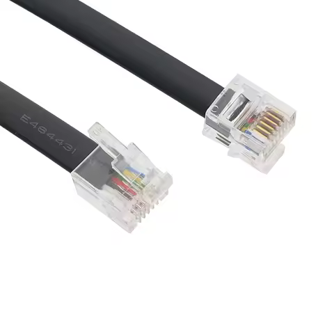 1M/2M/3M RJ12 6P6C Connector Left Buckle Modular Plug Connector Cable For VEX IQ Motor Sensor Dedica