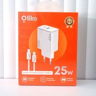 OLIKE C308CC TYPE C TO TYPE C 25W CHARGER