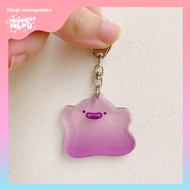 Super cute and silly Ditto Pokemon Keychain/Keychain