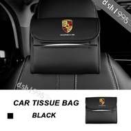 Porsche Car Tissue Bag PU leather Paper Drawer Multi-functional Panamera Macan New Cayenne Taycan 91