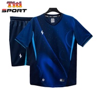 Strivend V7 Blue Black High Quality Sesame Fabric Football Kit