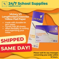 Yellow Pad Paper (Victory) 1/2 Lengthwise/Crosswise 64 gsm 90s