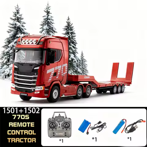 HUINA 1501 770S Rc Truck Trailer Tractor 1/18 1502 Remote Control Car 19CH Electric Machine Engineer