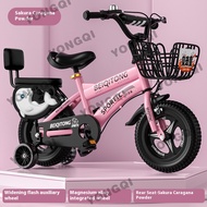 YONGQI Bicycle NEW Children 12 14 16 18  Inch Kids Fold Foldable Boy Girl Bike Easy Installation