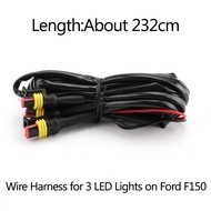 SafeSaker ไฟ LED ติดกระจังหน้ารถยนต์ไฟสีขาว/เหลือง/แดงไฟควันสีเหลืองอำพันโคมไฟสไตล์แร็พเตอร์พร้อมสายรัดสำหรับ Ford F-150 F150 2010-2018จำนวน1ชิ้น