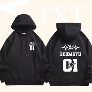 M-3XL Txt Printed Cotton Hoodie Fans Support Sweatshirt Unisex Long Sleeve Casual Hooded Pullover Ho