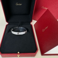 Cartier 卡地亞LOVE系列寬版滿鑽滿天星手鐲手環17號