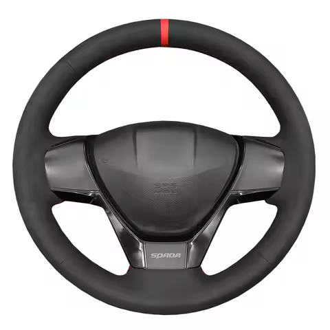 Black Faux Suede Car Steering Wheel Cover for Honda Stepwgn Stepwagon Spada Freed 2009-2015