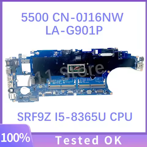 CN-0J16NW 09T2PH 0TW56W LA-G901P For DELL Latitude 5500 with i3 i5 i7 CPU EDC50 Mainboard 100% Fully