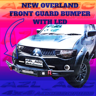 tanduk bumper depan Overland pipa plus model OFFROAD lampu Led mitsubishi PAJERO SPORT STRADA TRITON