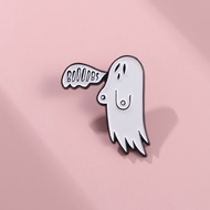 Cute Boo Ghost Enamel Pin Cartoon Spooky Brooch Lapel Backpack Badges Punk Halloween Jewelry Gift fo