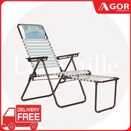 3V SRR704JND-BWH Lazy Chair With 22mm Metal Pipe + PVC Flat String
