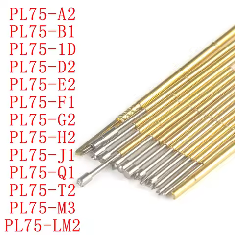 20pcs/10Pcs Spring Test Probe Pogo Pin PL75-A2/B1/1D/D2/E2/F1/G2/H2/J1/LM2/Q1/T2/M3 PL75-H2 PL75-J1