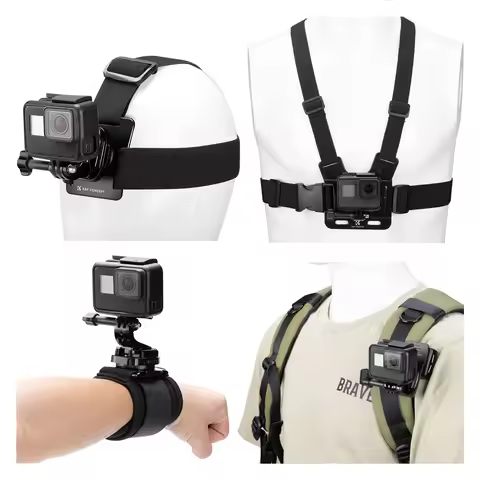 K&F Concept Accessories Set for GoPro Hero 13/12/11/10/9/8/7/6/5/4/ DJI Osmo Action Series/Pocket 3/
