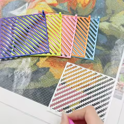 1pcs 3d Printed Diamond Painting Positioning Ruler (Random Color), Diamond Painting Tools | Diamond