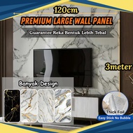 Large 300cm x 120cm Flexi Marble Sheet Imitation Ceramic Wallpaper Dinding TV Papan Latar Belakang