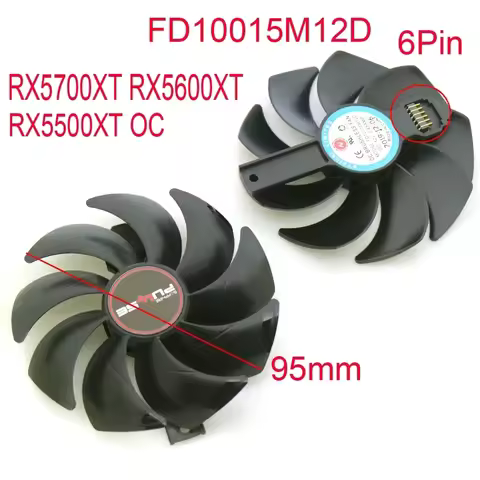 FD10015M12D 95mm DC12V 0.45AMP 6Pin VGA Fan For Sapphire RX 5700XT RX5700 RX5600XT RX5500XT Graphics