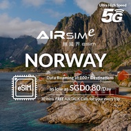 AIRSIMe Global Travel Prepaid eSIM - Norway