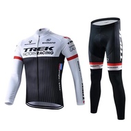 TREK Cycling Jersey, Long Sleeve Cycling Top and Bottom Set, Cycling Apparel