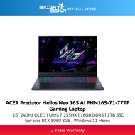 ACER Predator Helios 16S AI PHN16S-71-77TF Gaming Laptop -16" OLED 240Hz/U7-255HX/16GB D5/1TB SSD/RT