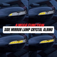 MTTO Honda City Jazz 2003-2007 Exterior Car Side Mirror DRL LED Chrome Crystal Albino Lamp Accessori