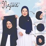 SHAWL NAJWA KAIN COTTON JaRSY Soft Cotton Jarsey 1.8 METTER