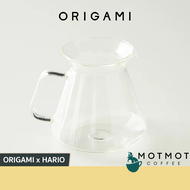 ORIGAMI Glass Coffee Server with HARIO