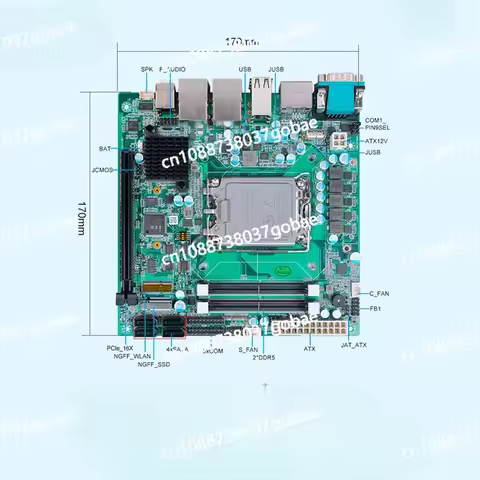 12th ,13th Generation LGA1700 Pin B660/H670 Dual Network Port 4K Display Data Acquisition Industrial