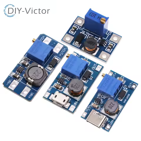 DC-DC Step-Up Power Module Micro TYPE-C USB Input Voltage Converter 2A Boost Pressure Plate Adjustab