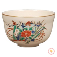Miyachi Eikou Matcha Bowl White Size: Diameter 12.4 cm x Height 7.8 cm, Kinjō Hiou, Comes in a Paper