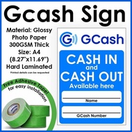 ▦ ☈ ◎ Gcash Signage - Cash in / Cash out