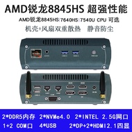 AMD Ryzen 8845HS R7พอร์ตอิเทอร์เน็ตคู่แสดงผลหลายจอควบคุมอุตสาหกรรมเกมสำนักงานและเสียงคอมพิวเตอร์ขนาด