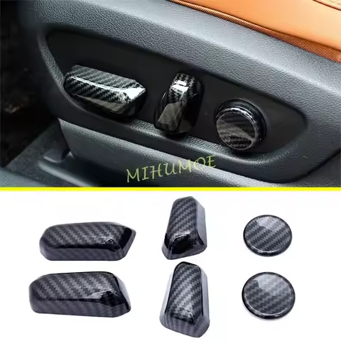 Carbon Fiber Car Power Seat Switch Cover Button Adjust Cap For 2019-2024 Lexus UX200 UX250h UX300e E