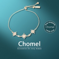 CHOMEL Singapore Three star Bracelet for women 18K Gold Plated gelang tangan chain cute diamond simp