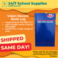 Vision Record Book Record Book Log Book 170x280 mm 200 pages blue cover recorder note books pads rec