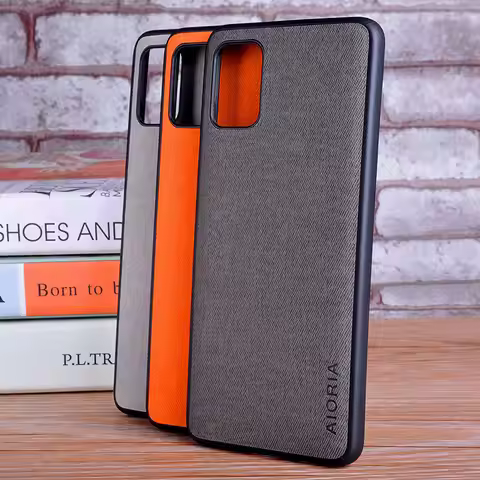 Case for Samsung Galaxy Note 10 Lite Plus coque Luxury textile Leather skin soft TPU cover for samsu