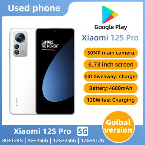 Used Xiaomi 12S Pro Android 5G Unlocked 6.73 inch 3200x1440PX All Colours in Good Condition Original