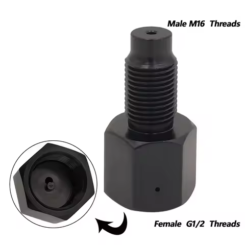 HPA Air Tool CO2 G1/2-14 0.825"-14NGO Tank To 88g 90g Output Disposable Cartridge Adapter M16x1.5 Ac