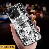 HP Softcase Glitter Glasshp For REDMI 15C - REDMI 15C Phone Case - Phone Protector - A187