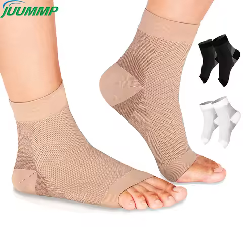JUUMMP1Pair Ankle Brace Compression Strap Sleeves Support Plantar Fasciitis 3D Elastic Bandage Foot 