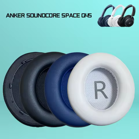 1 Pair Original Replacement Ear Pads Cushions For Anker Soundcore Life Q45 BT Anker Space Q45 Headse