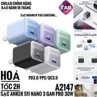 Củ Sạc Anker 511 NANO 3 GAN 30w PD3.0/PPS/QC3.0 - A2147 (Bảo Hành 18T)