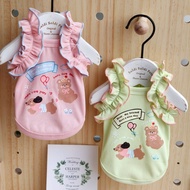 Simple lace sling casual cartoon small dog Bichon Frize Teddy summer thin pet dog clothes