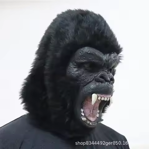 new Mask King Kong Hooded Monster Full Face Animal Halloween Horror Dress Up Overlord Dinosaur Scary