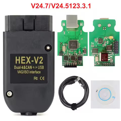 Hot selling v24.5 24.7 HEX V2 Interface VAG COM 22.3.1 FOR VW For AUDI Skoda Seat Vag 22.10 Multi-La