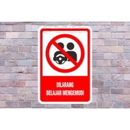 Signs do not learn to return - 1.2mm Aluminum Plate