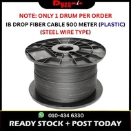 FTTH 1 Core Outdoor IB Drop Fiber Cable (steel wire type) (White Core) 500m GJYXCH -1B6a2 G657A2 IB7